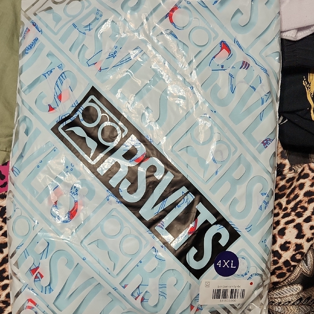 RSVLTS Light Blue Shirt with Red and White Graphics